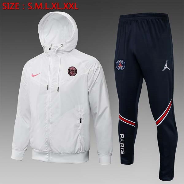 Giacca a vento Paris Saint Germain Set Completo 2022 Bianco Nero